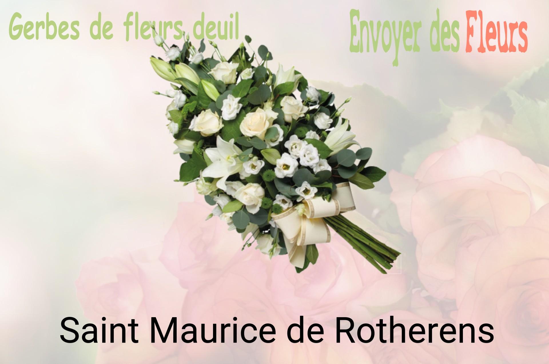 Gerbe de fleurs de deuil livrée à Saint-Maurice-de-Rotherens
